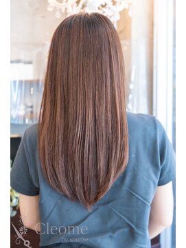クレオメ バイ スーリール 五反田店(cleome by sourire) 黒髪似合わせカットデジタルパーマ小顔ココアベ ージュ薄め前髪
