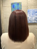 アンアトリエ バイ リュネッツ 町田店(En atelier by lunettes)&nbsp;ボルドーカラーミディアムボブ〈町田〉