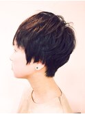 20代/３０代/襟足タイト/マニッシュショート/ポイントパーマ