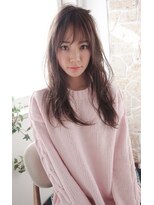 美髪セミロング☆シースルーバングでカジュアルに