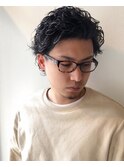 【Peige】men'sショートパーマ