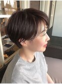 20代30代40代小顔ひし形デジタルパーマ前下がりショートボブ