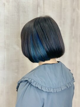 ラッズプラスエイチ(Lads+h) インナーカラー×マリンブルー