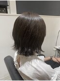 肩上ボブ×チャコールグレー