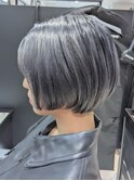 メタリックシルバー×デザインカット×ハイトーンカラー