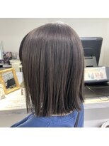 テクライズ 豊橋店(TECHRISE)&nbsp;☆肩ラインボブ×逆インナーカラー、シルバーベージュ☆10代20代