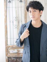 メンズヘア ビーセカンド 草加店(MENS HAIR B-2)&nbsp;ワイルド短髪パーマセミウエットアンニュイ ヘアM