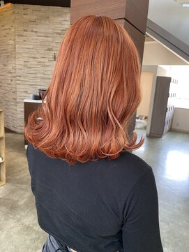 ヘアドレッシング インプローブ 前橋(hair dressing improve) ピンクオレンジ