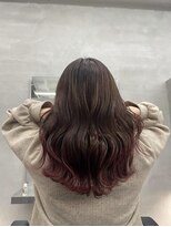 ジエクト カナウ(The Ect canow)&nbsp;裾カラー/ピンクグラデーション/デザインカラー/ベージュピンク