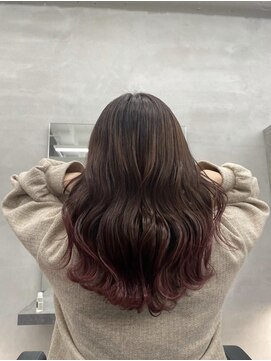 ジエクト カナウ(The Ect canow) 裾カラー/ピンクグラデーション/デザインカラー/ベージュピンク