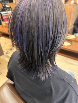 ラブリッシュ(LOVERICHE) ブルーバイオレットのハイライトカラースタイル【延山styring】