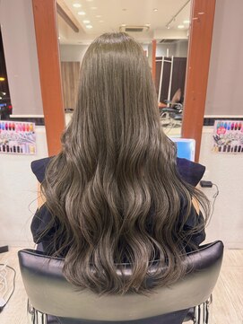 シエル 難波店(CIEL) 【オリーブベージュ】＃ブリーチなしダブルカラー＃透明感カラー