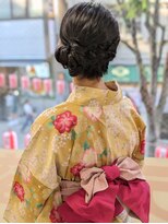 編み込みツインアレンジ