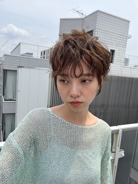 ロンド パルティール 大宮(Lond partir) カールセミディシアカラー姫カットダークアッシュショート