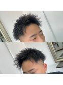 短髪セットが簡単ツイストパーマ