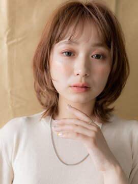 カバーヘア イヴ 戸頭店(COVER HAIR EVE) ぱっつん前髪外ハネウルフカット小顔ロブTc1戸頭20代30代40代