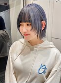 アイスグレージュ×くびれショートボブ