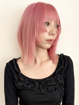 モリオフロムロンドン 松戸店(Morio from London) 【モリオ松戸 石山】ハイトーンボブダブルラインピンクカラー