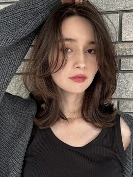 トルネード(TORNADO) 海外セレブ風カーテンバングレイヤーロブアッシュ A0529