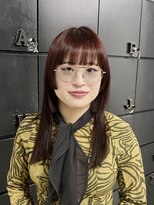 ヘアー アイス 御器所本店(HAIR ICI)&nbsp;ブリーチなしカラーワインレッド夏カラー