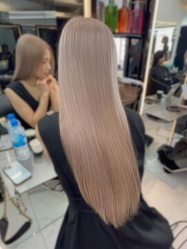 ラピス 渋谷本店(Lapis) ホワイトグレージュ/レイヤーカット/髪質改善/エクステ