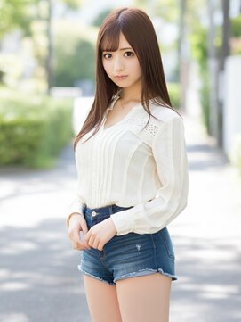 ファクトリーファイブ(Factory5) 小顔外ハネミディアムアッシュ20代30代40代くびれミディ韓国ヘア