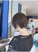 ブリーチなし！グレージュカラーショートボブ