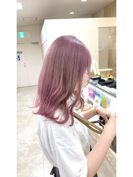 ケンジ 平塚ラスカ店(KENJE) ピンクカラー/ピンクベージュ/暖色/ブリーチ/平塚【相原美紅】