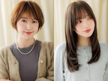 カバーヘア ブリス 大宮西口(COVER HAIR bliss)の写真/大宮駅西口30秒/1ミリ単位の毛先調整で似合うショート&ボブが叶う/旬の顔周りレイヤーカット◎/朝9:30～OK