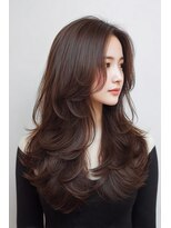 ケシキ 表参道 原宿(kesiki.)&nbsp;レイヤーカット/ザクザクレイヤー/地毛風ストレート/髪質改善