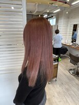 フレリス(FreRis)&nbsp;透明感×ツヤ感*ほんのりピンクブラウンカラー【守谷 ブリーチ】