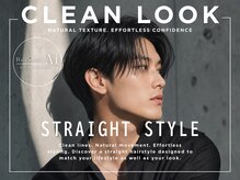 クセや広がりを自然に整える、清潔感のあるメンズストレート