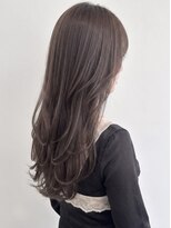 ルーム 大通店(ROOM)&nbsp;透明感ブリーチなしアッシュグレージュ韓国風レイヤー秋カラー
