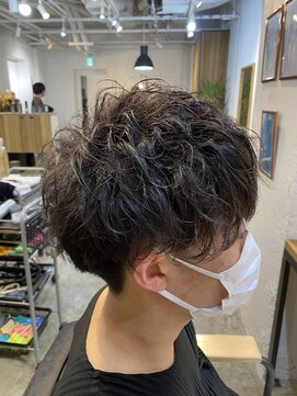 エルオム(EL.HOMME) 【Ryo】スパイラルパーマ／刈り上げマッシュ