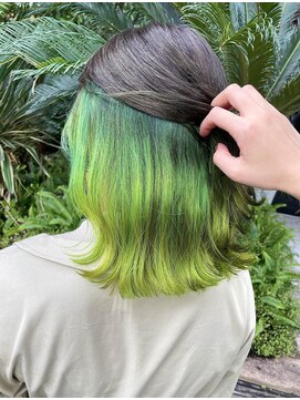 ヴォアソルヂェガーデン(Voasorte GARDEN) 【KIKA】インナーカラー グリーングラデーション