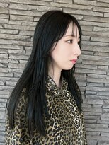 ハイバレーヘアーメゾン(HIGH VALLEY HAIRMAISON)&nbsp;大人可愛いストレート 顔まわりカット ツヤ髪　オリーブブラウン