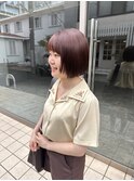 切りっぱなしボブ ワイドバング レイヤーカット ピレンジカラー