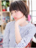 小顔ワンカール暗めカラーショートマッシュc5大宮20代30代40代