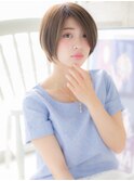 mod's姪浜/艶感シルキーベージュミニボブマッシュルームヘアh