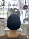 内巻きボブ[黒髪/グレーベージュ/レイヤーロング/前髪パーマ ]