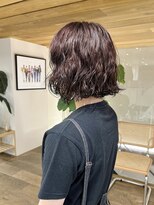 サーリー(SURLY)&nbsp;ボブパーマフェイスレイヤーイルミナカラー暖色カラー