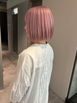 ポノ(po_no) ハイトーンタッセルボブピンクベージュ