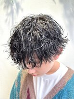 メンズ ビュートヨナカ(MEN’S VIEW TOYONAKA)&nbsp;外ハネマッシュレイヤー/前髪あり/メンズ/黒髪パーマ