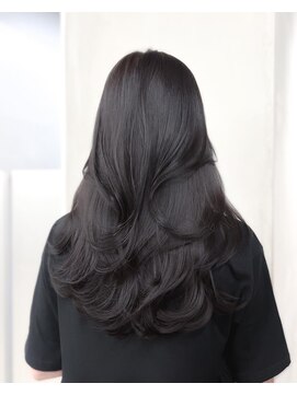 サイン 渋谷(SIGN) 韓国ヘアーハッシュカットレイヤーカットグレージュブリーチ無し