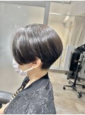 20代30代40代小顔ハンサムショートアッシュブルーブラック