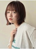 レイヤーボブ/ボブルフ/顔まわり/小顔/インナーカラー/ベージュ
