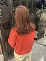 アチーブリス(achieve Liss)&nbsp;外国人風アプリコットオレンジレイヤーカットゆるふわウェーブ