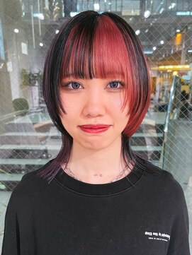 ブランコ 名古屋栄(BLANCO) ウルフカット　デザインカラー