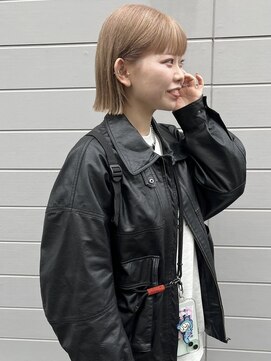 エターナル(ETERNAL) 切りっぱなしボブ/ミルクティーベージュ/学生/10代/20代/30代