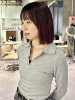 ヨーク(yoke)&nbsp;【yoke×mina】ワインレッド/パツッとボブ